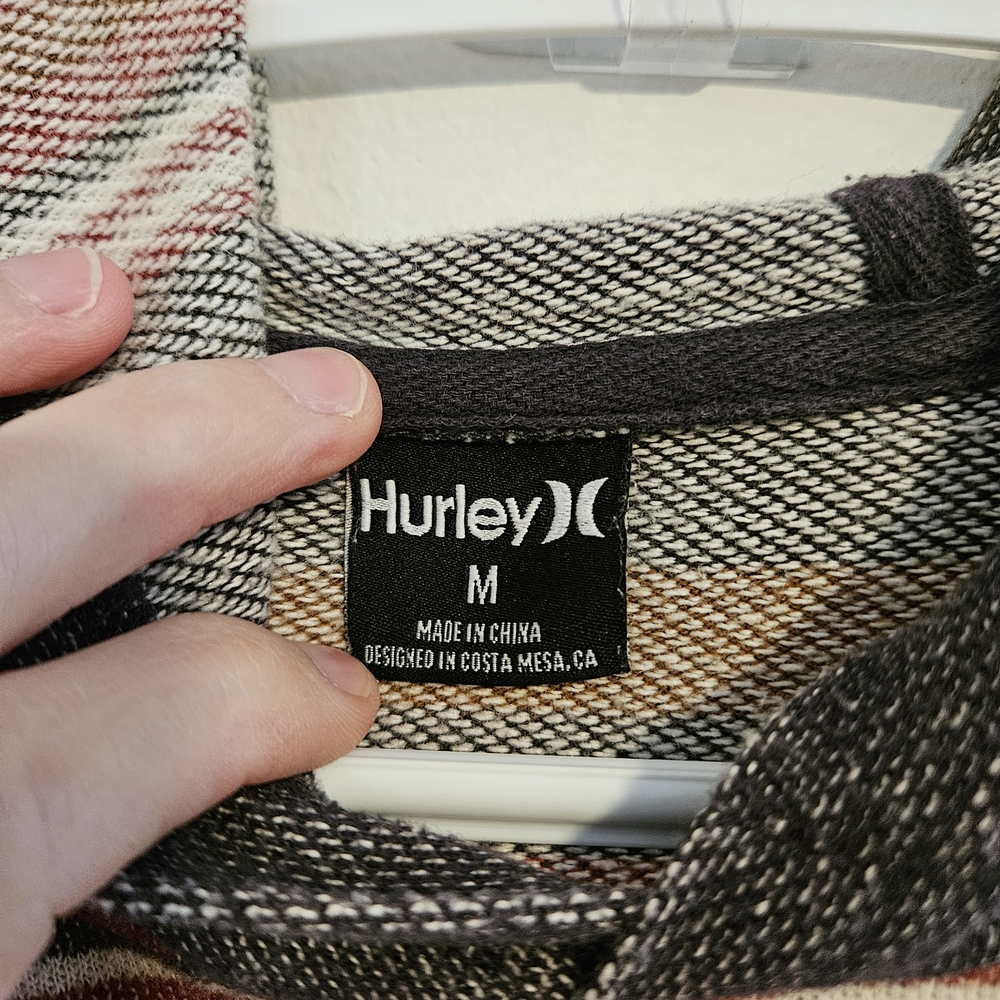 Hurley Multicolor Striped Knit Sweater Hoodie - Picture 2 of 4